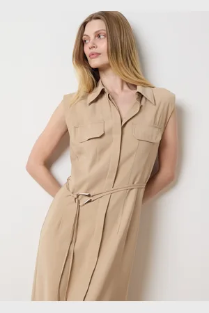 OVS Vestito Lungo Chemisier Senza Maniche, Donna