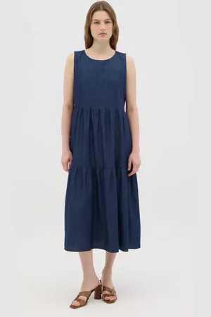 Hybrid Abito Lungo Da Donna In Puro Cotone Regular Fit
