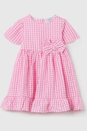 FAGOTTINO Abito Da Bambina In Puro Cotone Con Fiocco