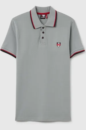 CANADA TRAIL Polo Da Uomo In Puro Cotone Grigia Regular Fit