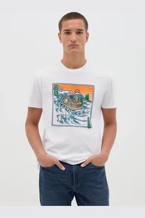OVS OVS , T-shirt Da Uomo In Puro Cotone Bianca Regular Fit Con Stampa