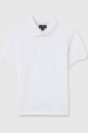 OVS Polo Da Bambino In Puro Cotone Bianca Con Collo Classico