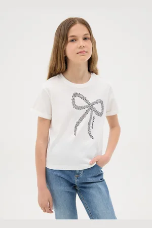 OVS T-shirt Da Ragazza In Puro Cotone Bianca Oversize, Bambina