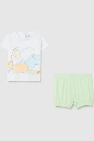 FAGOTTINO Set Neonato Da Unisex In Puro Cotone Con Maniche Corte