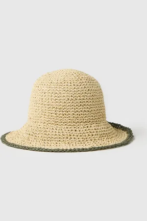 OVS OVS , Cappello Da Donna In Puro Carta Con Bordino Verde