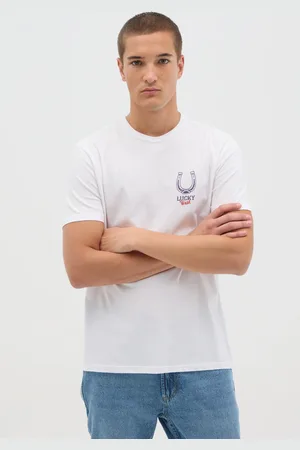 OVS OVS , T-shirt Da Uomo In Puro Cotone Bianca Regular Fit Con Stampa