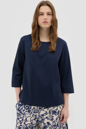 Hybrid Top Da Donna In Cotone Regular Fit Con Scollo Rotondo