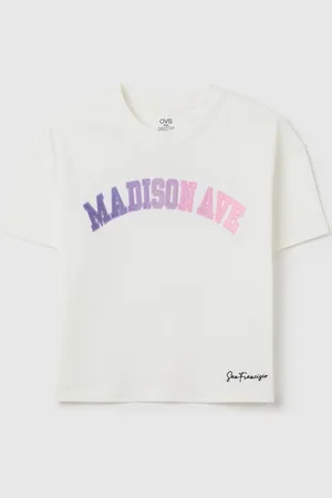 OVS T-shirt Da Ragazza In Puro Cotone Bianca Regular Fit Con Stampa, Bambina