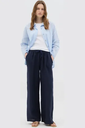 Hybrid Pantaloni Da Donna In Puro Lino Regular Fit