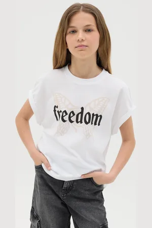 OVS T-shirt Da Ragazza In Puro Cotone Bianca Regular Fit Con Stampa, Bambina