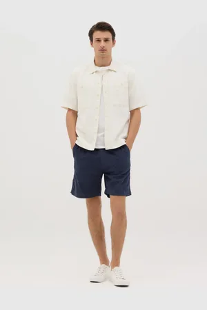 OVS OVS , Shorts Da Uomo In Puro Cotone Regular Fit Con Coulisse Elastica