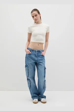 OVS T-shirt Da Donna In Cotone Elasticizzato Bianca Fitted