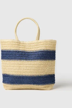 OVS OVS , Borsa Da Donna Con Righe Blu E Beige