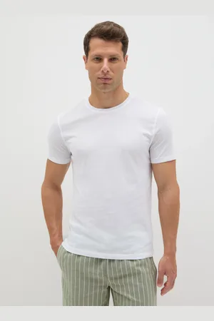 OVS OVS , T-shirt Da Uomo In Puro Cotone Bianca Regular Fit