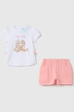 OVS Completo Da Neonata In Puro Cotone E Rosa Con Fiocco