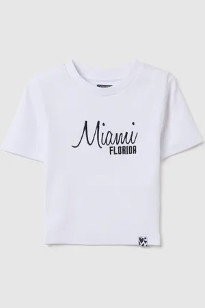 OVS T-shirt Da Ragazze In Cotone Elasticizzato Bianca Fitted, Bambina