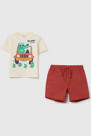 FAGOTTINO Set Da Neonato In Puro Cotone Con Stampa E Pantaloncini Regular Fit, Bambino
