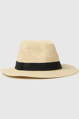OVS OVS , Cappello Da Uomo In Tessuto Beige Con Fascia Nera