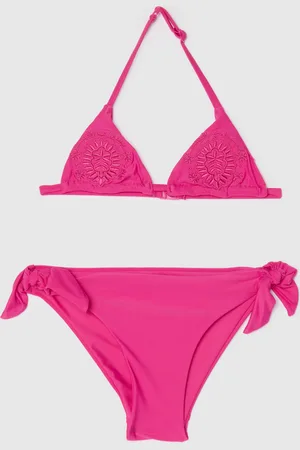 OVS Bikini Da Bambina In Misto Elastan Con Ricami Floreali