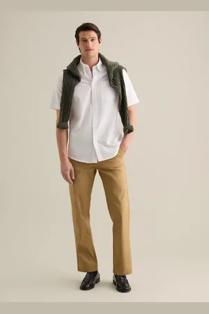 PIOMBO Camicia Da Uomo In Puro Cotone Bianca Regular Fit Con Tasca Sul Petto