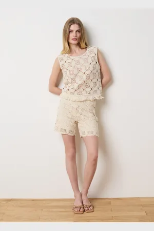 OVS Tank Top Crochet Con Frange , Donna