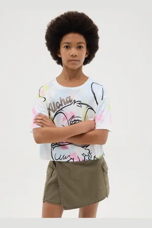 OVS T-shirt Da Ragazza In Puro Cotone Regular Fit Con Stampa Stitch, Bambina