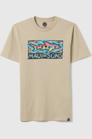 OVS OVS , T-shirt Da Uomo In Puro Cotone Con Stampa Maui And Sons
