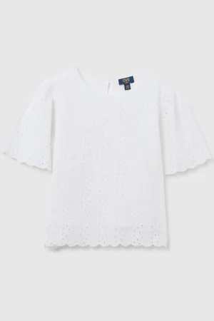 OVS Maglietta Da Ragazze In Puro Cotone Regular Fit Con Maniche Corte E Chiusura A Bottoni, Bambina