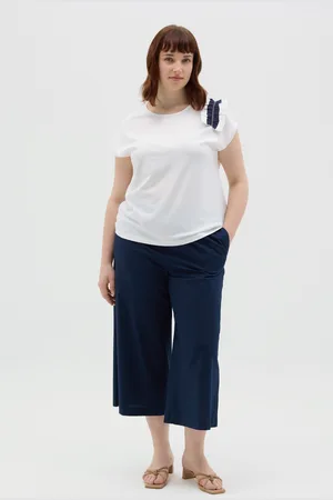 OVS T-shirt Da Donna In Cotone Elasticizzato Bianca Regular Fit