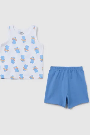 FAGOTTINO Set Estivo Da Bambino In Puro Cotone Regular Fit Con Motivo