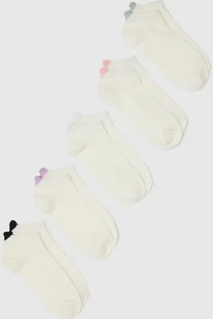 OVS OVS , Calzini Corti Da Donna In Misto Cotone Con Pompon Colorati