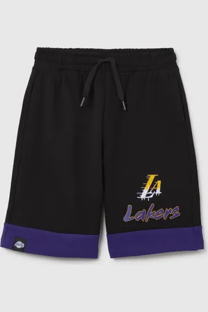 OVS Bermuda Da Ragazzo In Puro Cotone Regular Fit Con Dettagli Viola E Logo Lakers, Bambino