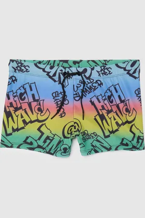 OVS Costume Da Bagno Da Ragazzo In Tessuto Elasticizzato Con Grafiche High Wave, Bambino
