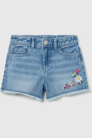 OVS Shorts Da Bambina In Puro Cotone Regular Fit Con Ricami Floreali