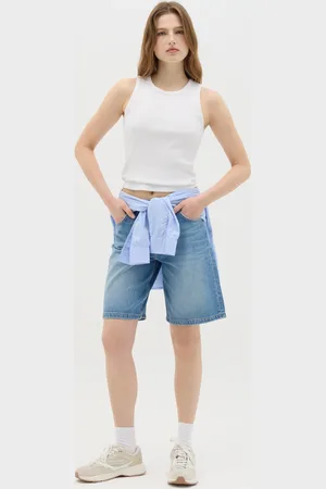 OVS OVS , Bermuda Da Donna In Puro Cotone Blu Regular Fit