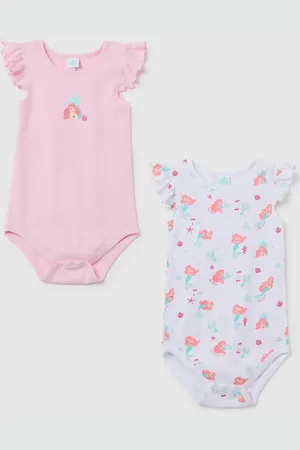 OVS Body Da Neonata In Puro Cotone Con Volant E Stampa, Bambina