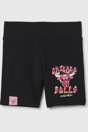OVS Shorts Da Ragazze In Cotone Elasticizzato A Vita Alta Skinny Fit Con Logo Chicago Bulls, Bambina