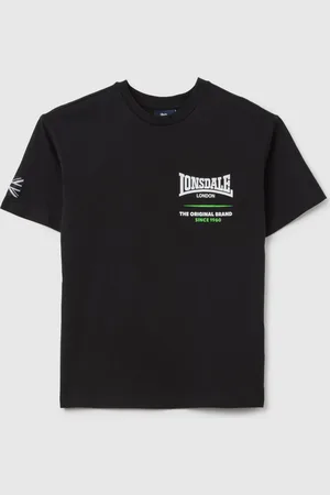 Lonsdale London T-shirt Da Bambino In Puro Cotone Con Stampa, Unisex