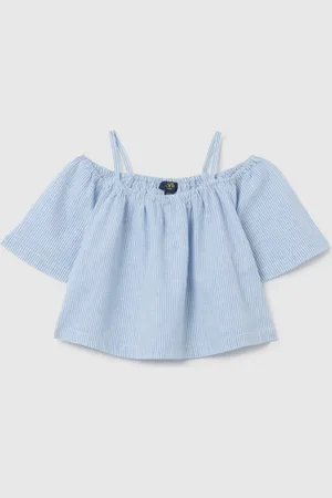 OVS Blusa Da Ragazze In Misto Cotone Regular Fit Con Spalle Scoperte, Bambina