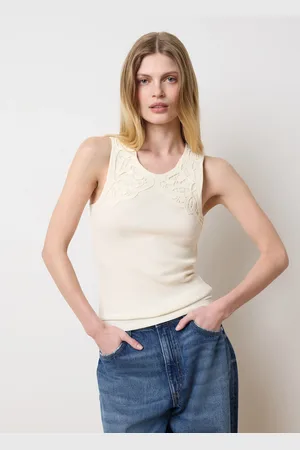 OVS Top Smanicato Da Donna In Cotone Regular Fit Con Dettagli