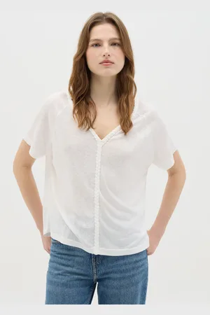 OVS OVS , T-shirt Da Donna Bianca Regular Fit Con Scollo Rotondo