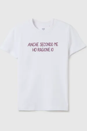 OVS T-shirt Da Ragazze In Puro Cotone Bianca Regular Fit Con Stampa, Bambina