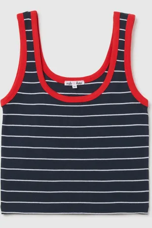 OVS Canotta Da Donna In Puro Cotone Regular Fit A Righe Blu E Bianche
