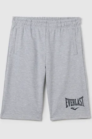Everlast Pantaloncini Da Uomo In Misto Cotone Grigi Con Elastico In Vita
