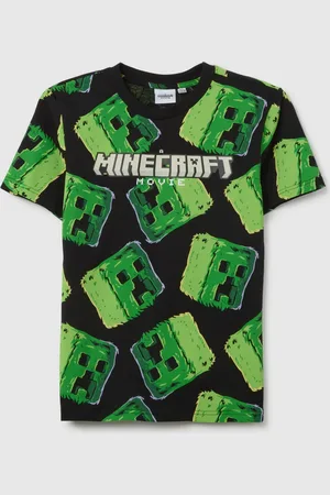 OVS T-shirt Da Ragazzo In Puro Cotone Oversize Stampa Minecraft, Bambino
