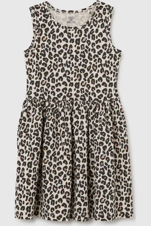 OVS Abito Da Bambina In Puro Cotone Regular Fit Leopardato