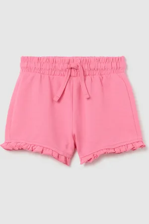 FAGOTTINO Pantaloncini Da Bambina In Puro Cotone Regular Fit Con Volant