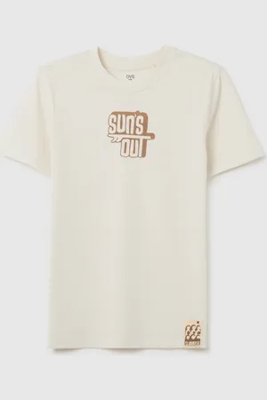 OVS T-shirt Da Ragazzo In Puro Cotone Bianca Regular Fit Con Stampa, Bambino
