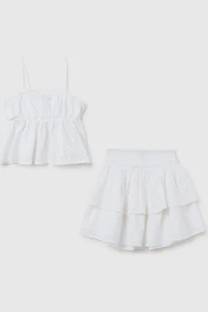 OVS Completo Top E Gonna Da Ragazza In Puro Cotone Regular Fit, Bambina
