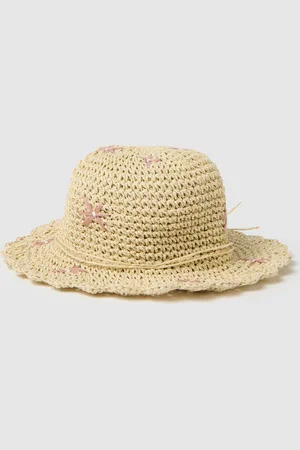 OVS Cappello Da Bambina In Puro Tessuto Carta Con Dettagli Floreali